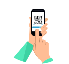 Scan the staff member's QR code from your phone 